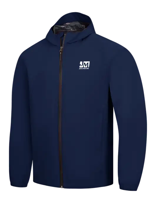 Navy Essential Rain Jacket w/Johns Manville Logo