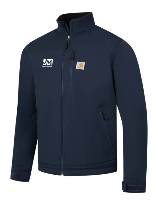 Carhartt Navy Crowley Soft Shell Jacket w/Johns Manville Logo