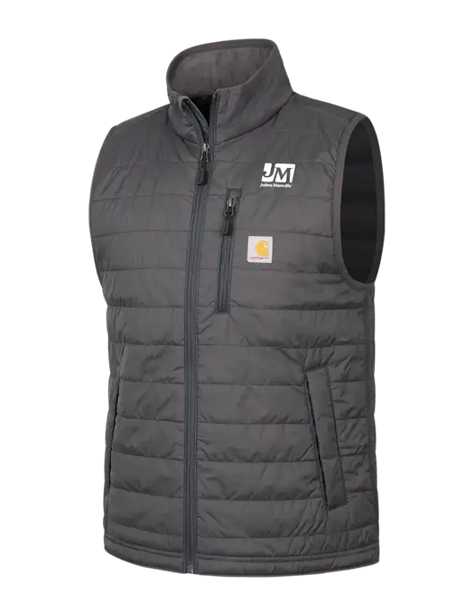 Carhartt Dark Grey Gilliam Vest w/Johns Manville Logo