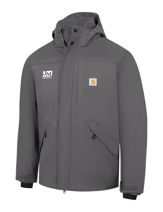 Carhartt Dark Grey Storm Defender Shoreline Jacket w/Johns Manville Logo