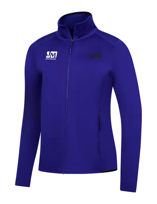 The North Face Womens Dark Royal Skyline Full-Zip Fleece Jacket w/Johns Manville Logo