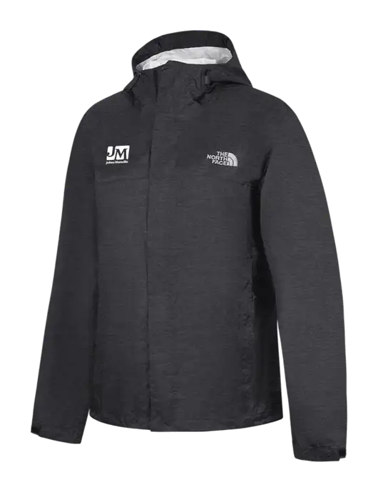 The North Face Dark Grey Heather DryVent Rain Jacket w/Johns Manville Logo