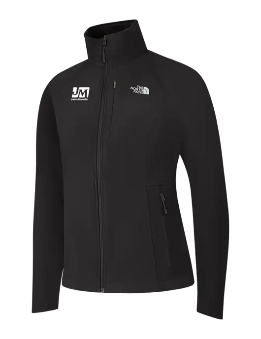 North Face Womens Black Apex Barrier Soft Shell Jacket  w/Johns Manville Logo