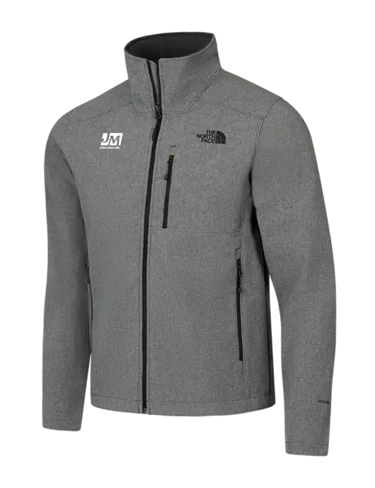 North Face Light Grey Heather Apex Barrier Soft Shell Jacket w/Johns Manville Logo
