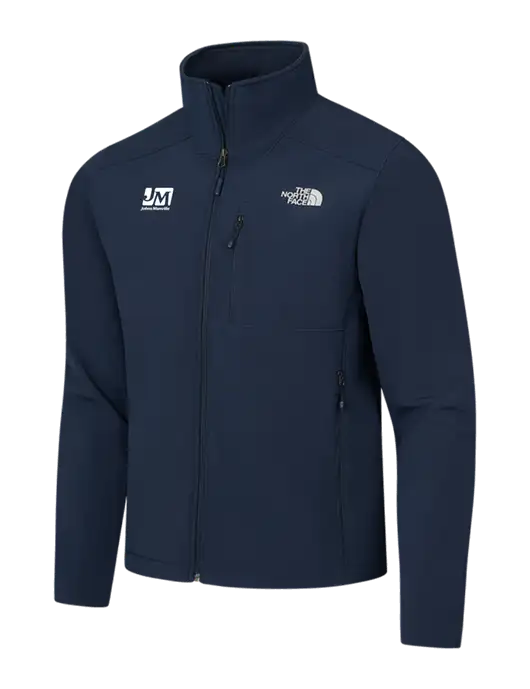 North Face Navy Apex Barrier Soft Shell Jacket w/Johns Manville Logo