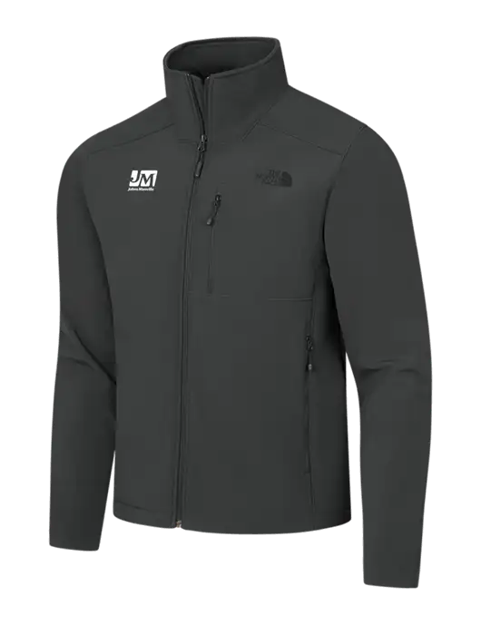 The North Face Dark Medium Grey Apex Barrier Soft Shell Jacket w/Johns Manville Logo