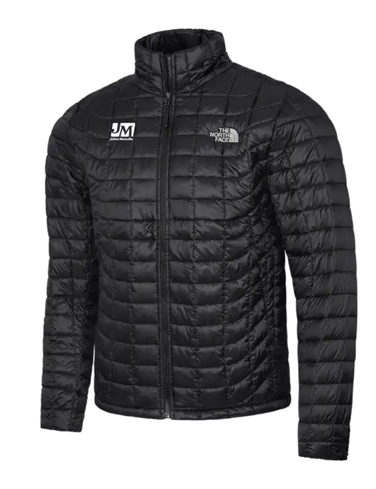 North Face Matte Black ThermoBall Trekker Jacket w/Johns Manville Logo