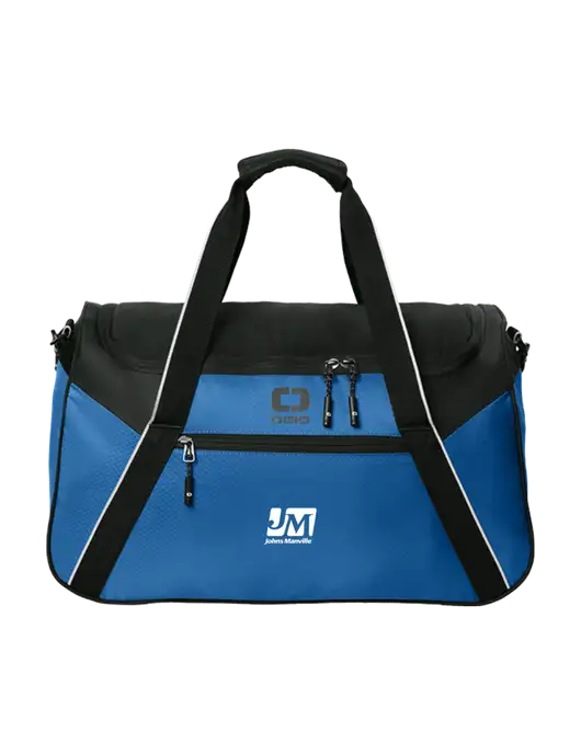 OGIO Light Navy/Black Inception Duffel w/Johns Manville Logo