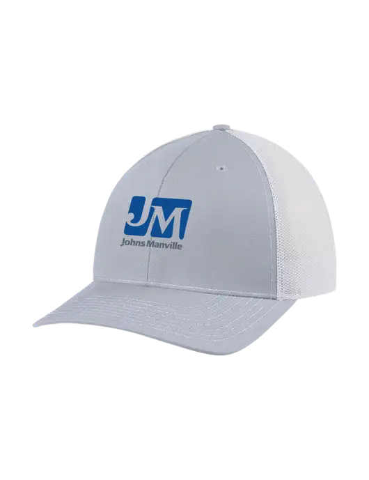 Richardson Adjustable Snapback Original 112 Trucker Cap Light Heather Grey w/White Mesh w/Johns Manville Logo