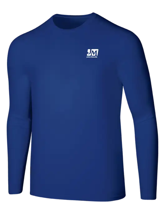 Seriously Soft Dark Royal Long Sleeve T-Shirt w/Johns Manville Logo