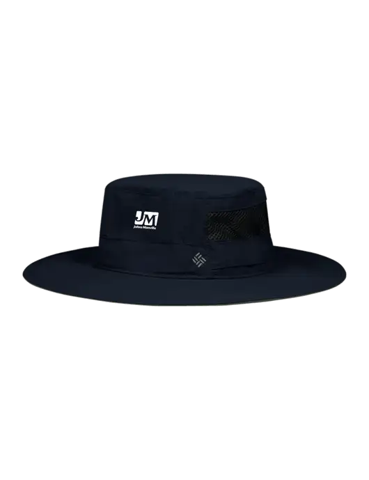 Columbia Navy Bora Bora Booney  Hat w/Johns Manville Logo