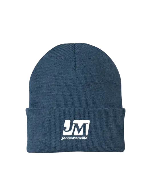 Dark Slate Knit Cap w/Johns Manville Logo