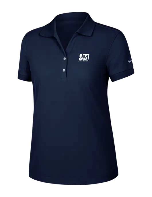 Nike Womens Dri-FIT Classic Dark Navy Polo w/Johns Manville Logo