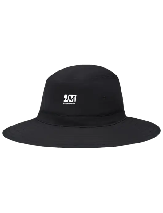 Black Booney Sun Hat w/Johns Manville Logo