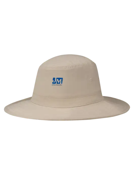 Tan Booney Sun Hat w/Johns Manville Logo