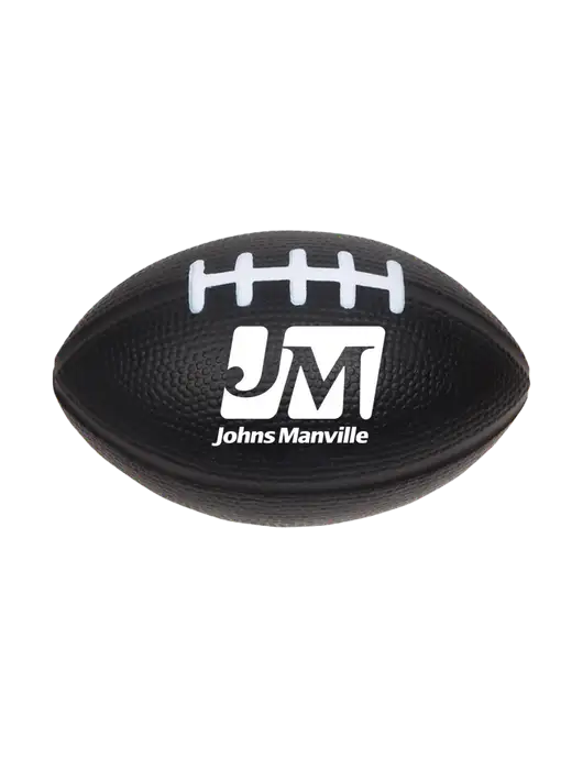 Black Stress Reliever Football w/Johns Manville Logo