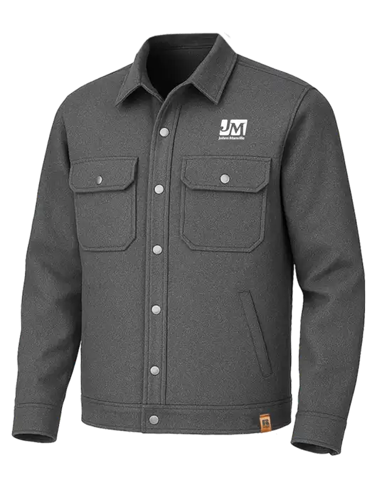 Russell Outdoors Dark Grey Heather Basin Jacket w/Johns Manville Logo