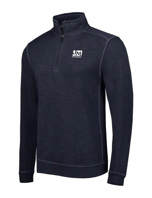 Tommy Bahama Navy Tobago Bay 1/2 Zip w/Johns Manville Logo