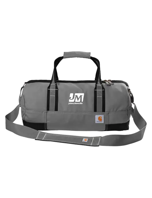 Carhartt Medium Grey Foundry Series 20” Duffel w/Johns Manville Logo