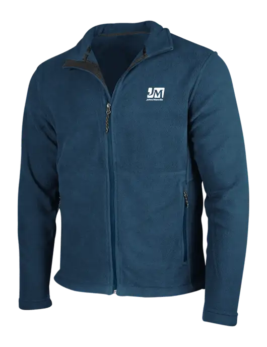 Light Navy Fleece Jacket w/Johns Manville Logo