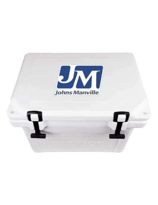  Patriot 20QT White Hard Cooler w/Johns Manville Logo