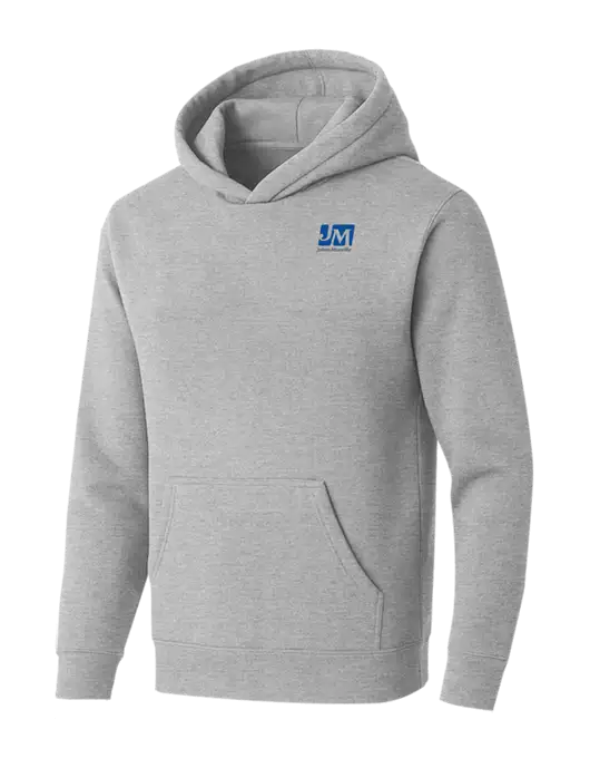 BELLA+CANVAS Light Grey Heather Sponge Fleece Pullover Hoodie w/Johns Manville Logo