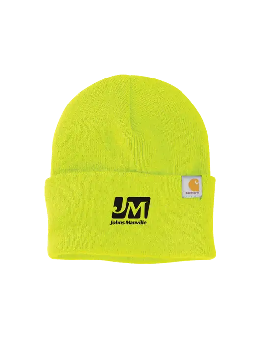 Carhartt Neon Lime Watch Cap 2.0 w/Johns Manville Logo