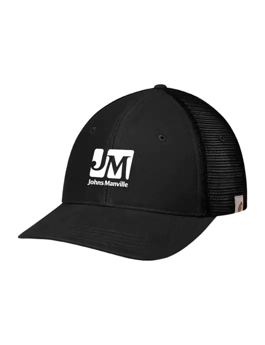 Carhartt Black Canvas Trucker Cap w/Johns Manville Logo