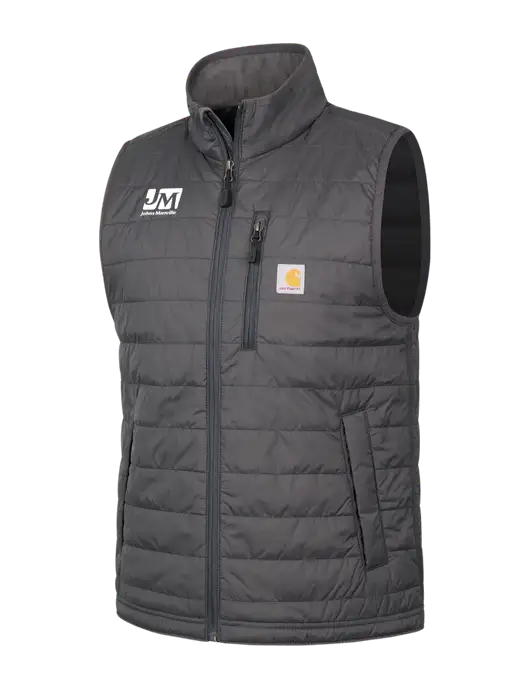 Carhartt Dark Grey Gilliam Vest w/Johns Manville Logo