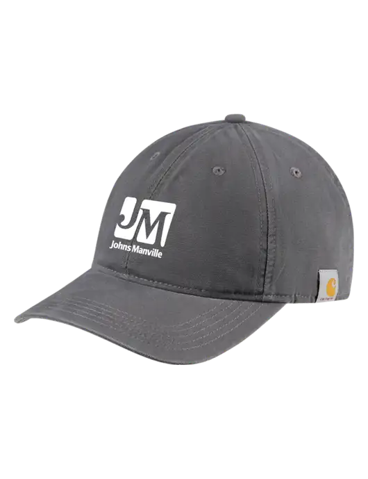 Carhartt Dark Grey Cotton Canvas Cap w/Johns Manville Logo