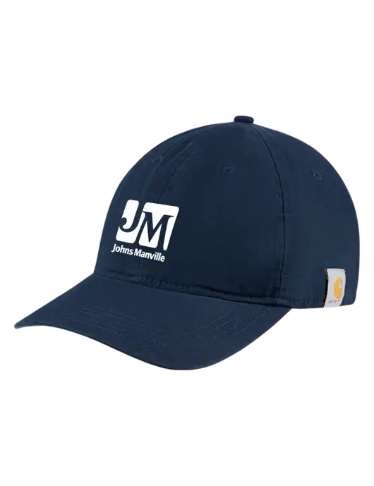 Carhartt Navy Cotton Canvas Cap w/Johns Manville Logo