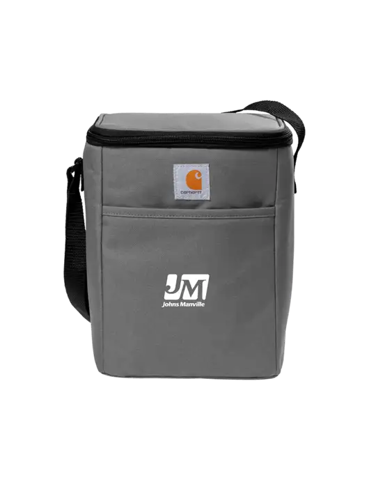 Carhartt Medium Grey Vertical 12-Can Cooler w/Johns Manville Logo