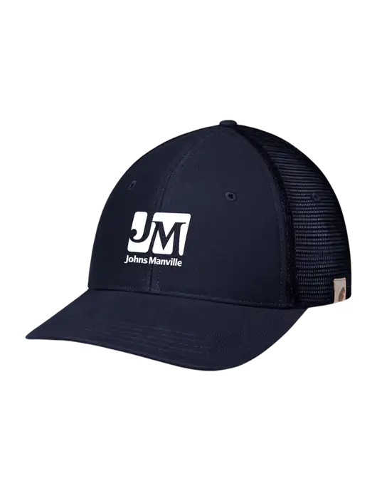 Carhartt Navy Canvas Trucker Cap w/Johns Manville Logo