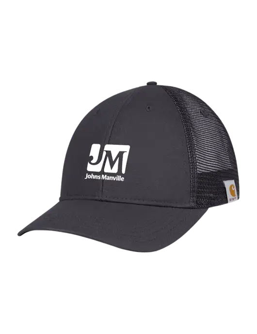 Carhartt Dark Grey Canvas Trucker Cap w/Johns Manville Logo