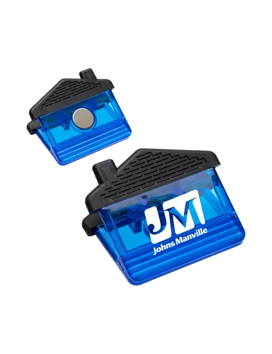 Translucent Royal Happy Home Power Clip

 w/Johns Manville Logo