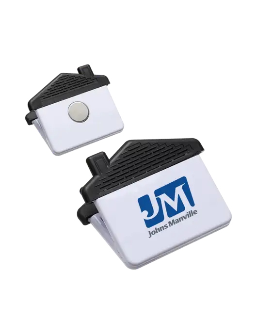 White Happy Home Power Clip

 w/Johns Manville Logo