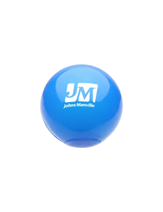 Light Up Light Royal Blue Bounce Ball w/Johns Manville Logo