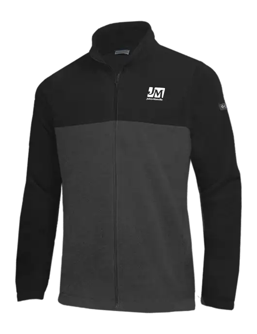 Columbia Black/Charcoal Steens Mountain Fleece 2.0 Full-Zip Jacket w/Johns Manville Logo