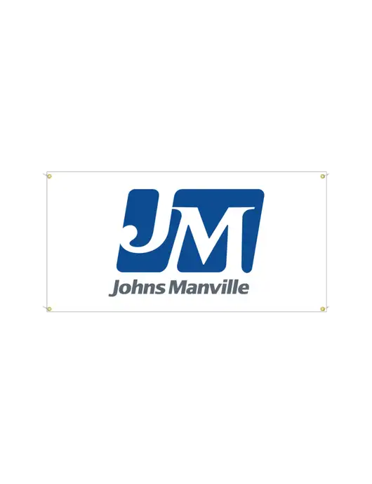 Vinyl Banner 48" x 24"  w/Johns Manville Logo