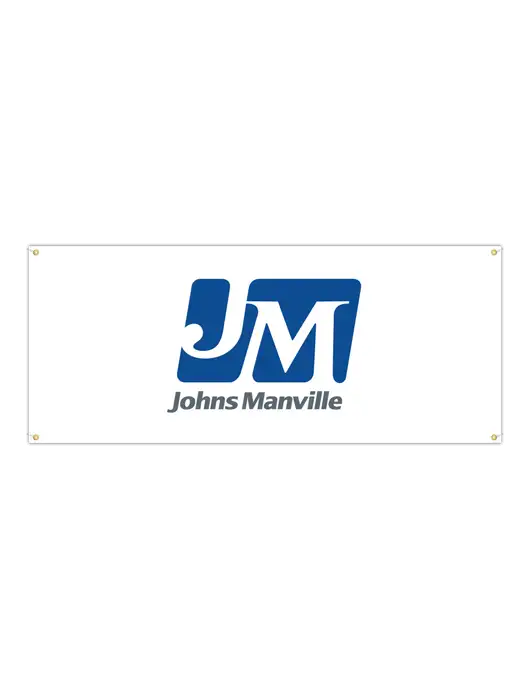 Vinyl Banner 72" x 30" w/Johns Manville Logo