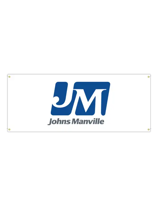 Vinyl Banner 120" x 48" w/Johns Manville Logo