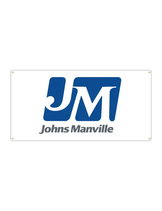 Vinyl Banner 96" x 48" w/Johns Manville Logo
