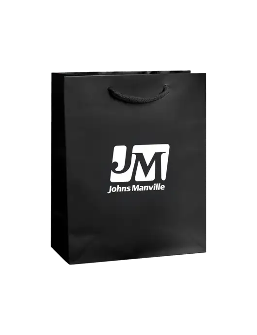 Black Gift Bag Gloss 8x10 w/Johns Manville Logo