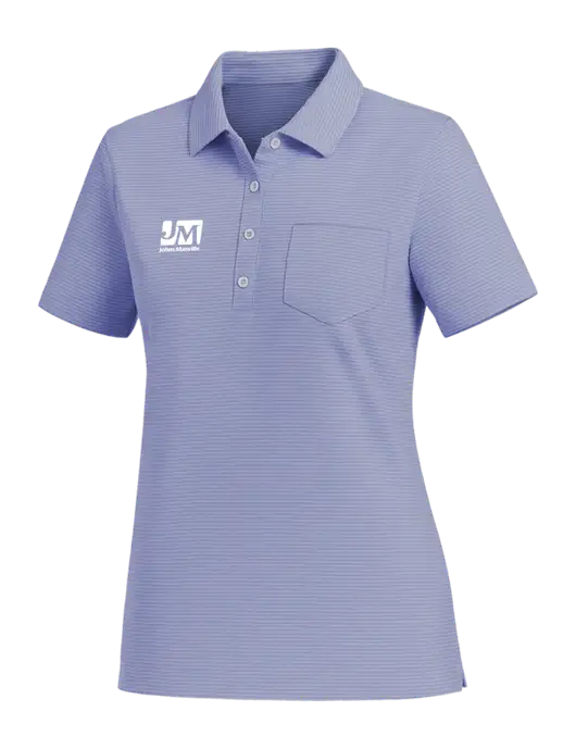 Vineyard Vines Womens Dark Slate Fanshell Polo  w/Johns Manville Logo
