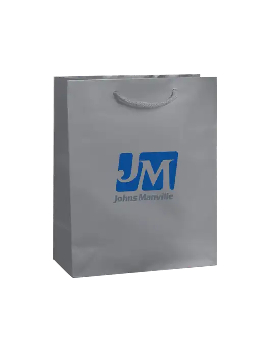Light Grey Gift Bag Gloss 8x10 w/Johns Manville Logo