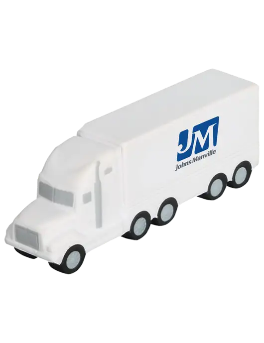Big Rig White Stress Reliever w/Johns Manville Logo