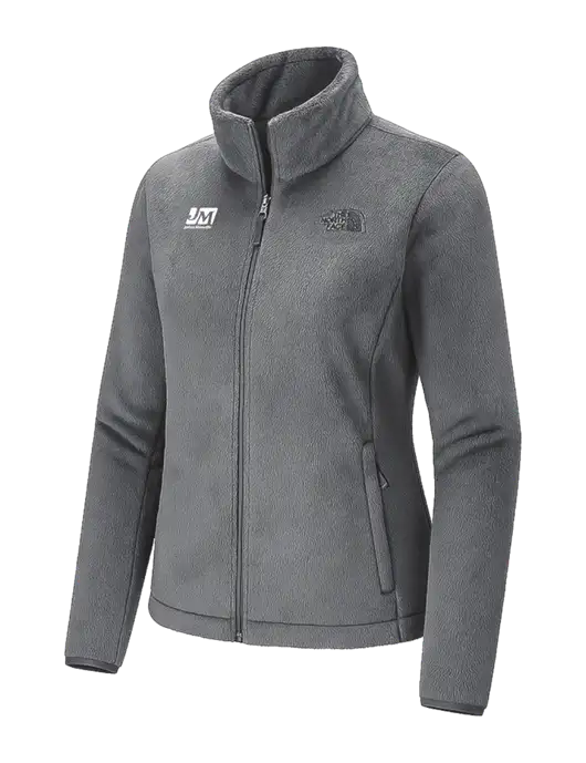 The North Face Womens Dark Medium Grey Osito Fleece Jacket
 w/Johns Manville Logo