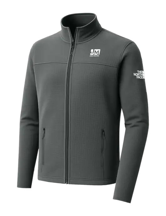 The North Face Aim Full-Zip Dark Medium Grey Fleece Jacket w/Johns Manville Logo