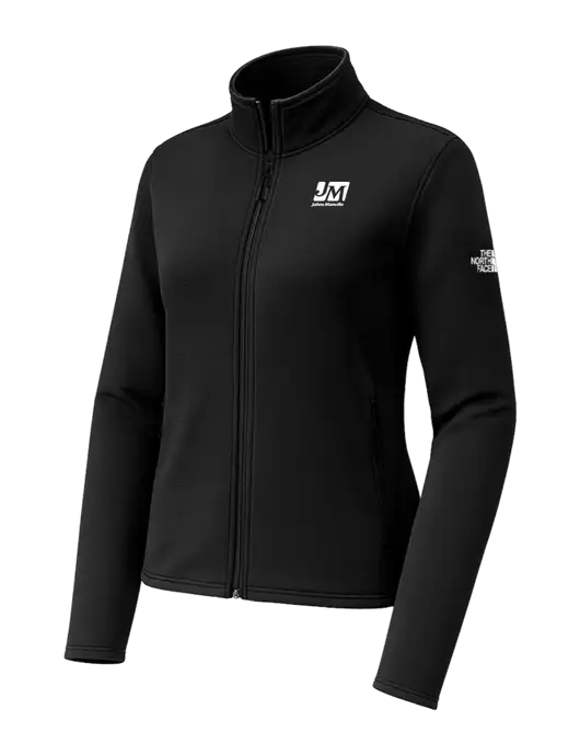 The North Face Womens Aim Full-Zip Black Fleece Jacket w/Johns Manville Logo