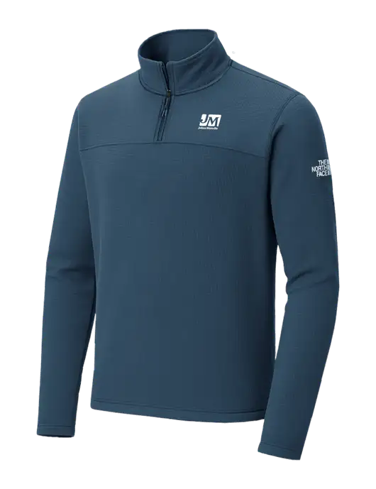 The North Face Aim 1/4-Zip Light Navy Fleece w/Johns Manville Logo